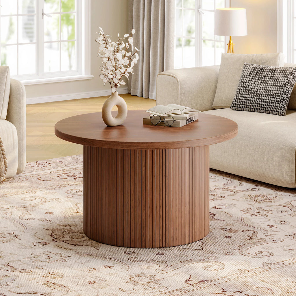 Tambour Walnut Coffee Table