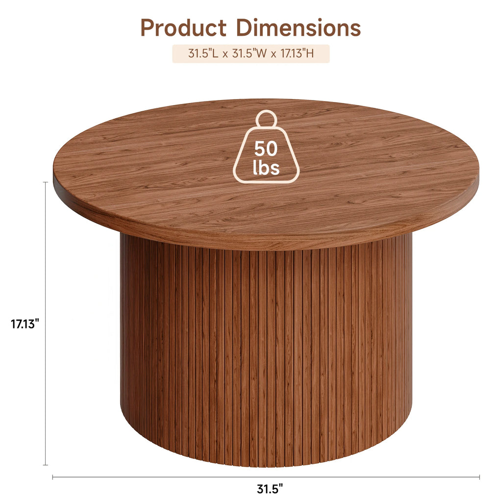 Tambour Walnut Coffee Table