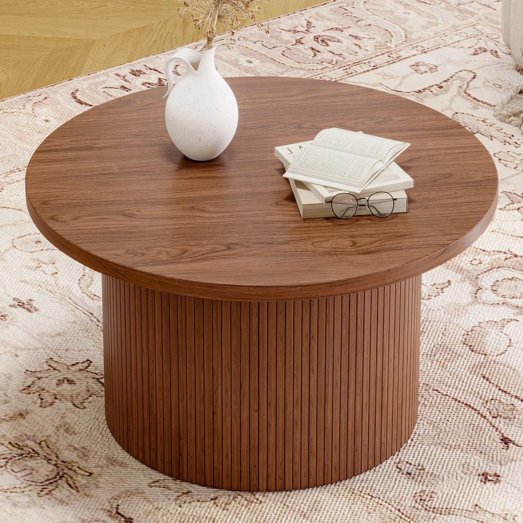 Tambour Walnut Coffee Table
