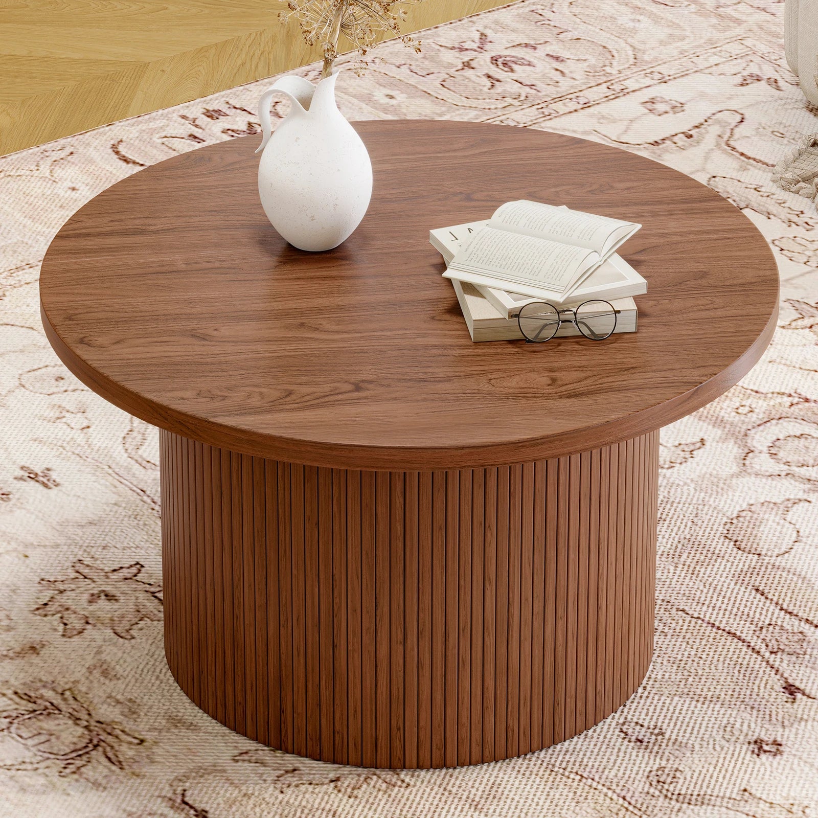 Tambour Walnut Coffee Table