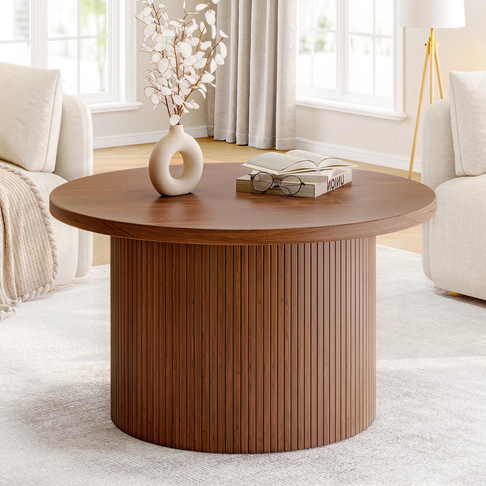 Tambour Walnut Coffee Table
