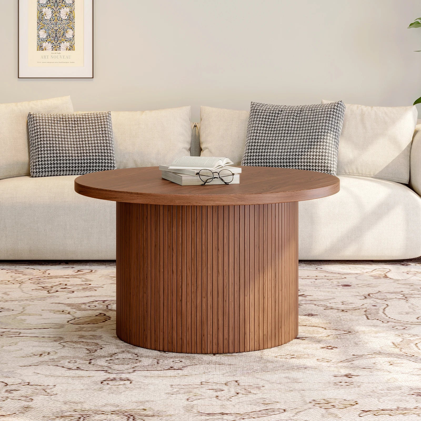 Tambour Walnut Coffee Table