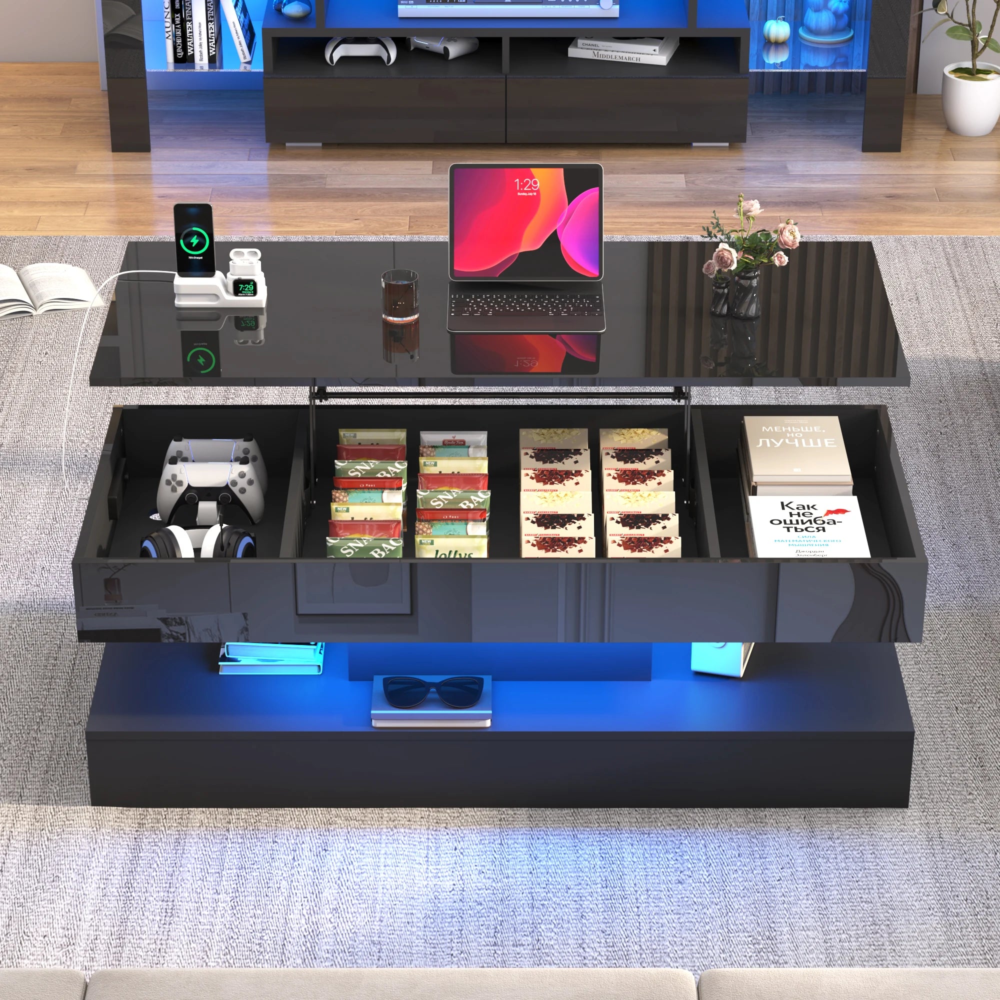 LuxeGlow LED Display Table
