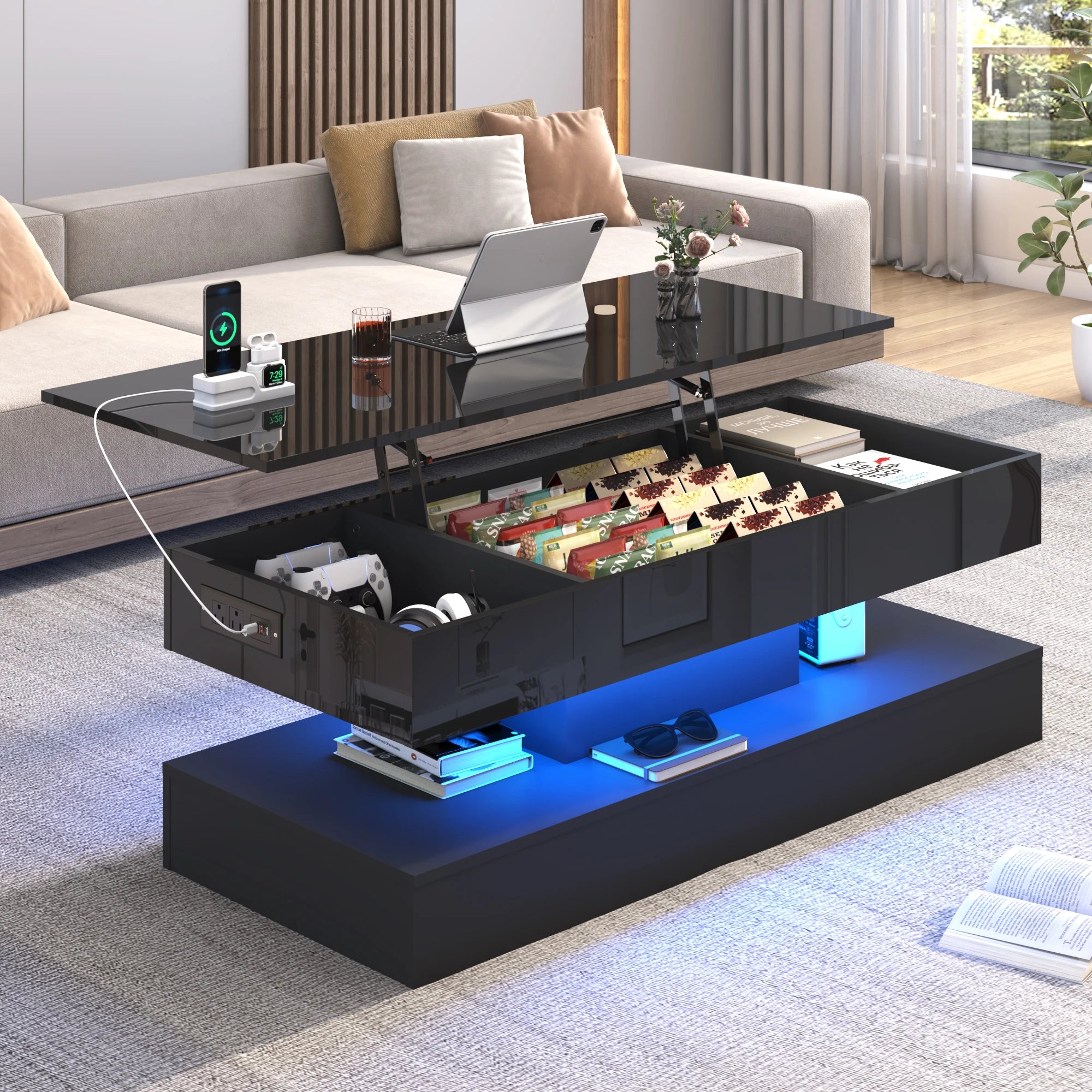 LuxeGlow LED Display Table