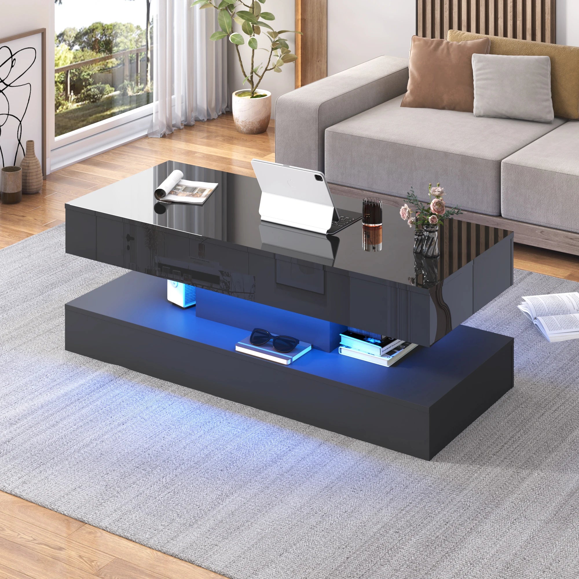 LuxeGlow LED Display Table