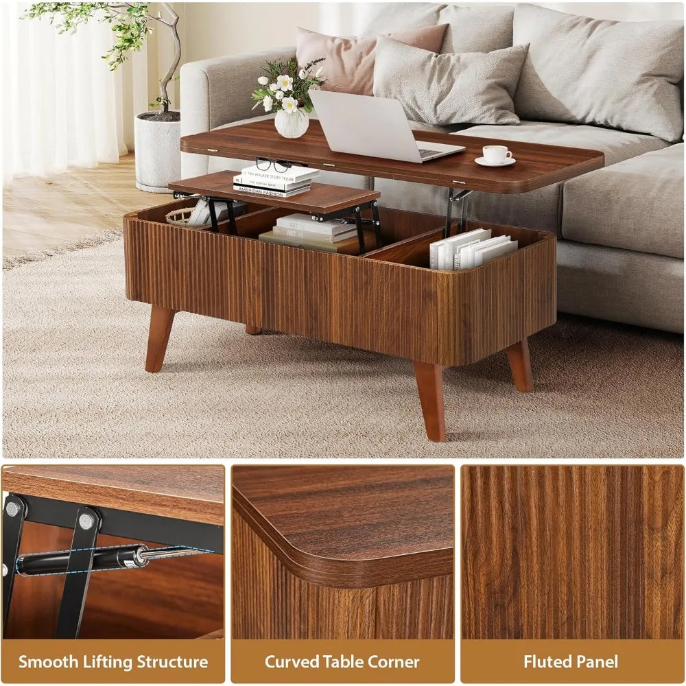 FlexForm Fluted Lift-Top Table