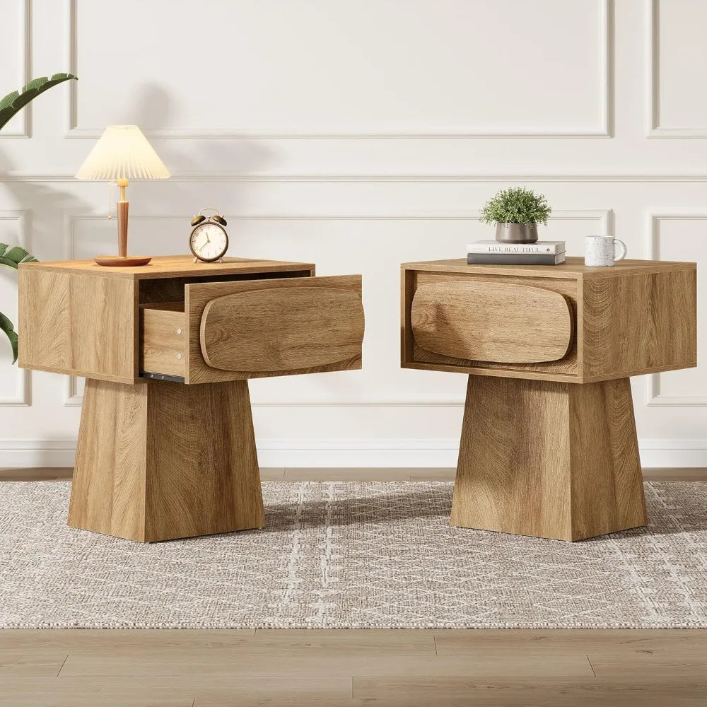 Oak Bedside Table
