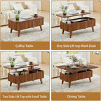 FlexForm Fluted Lift-Top Table