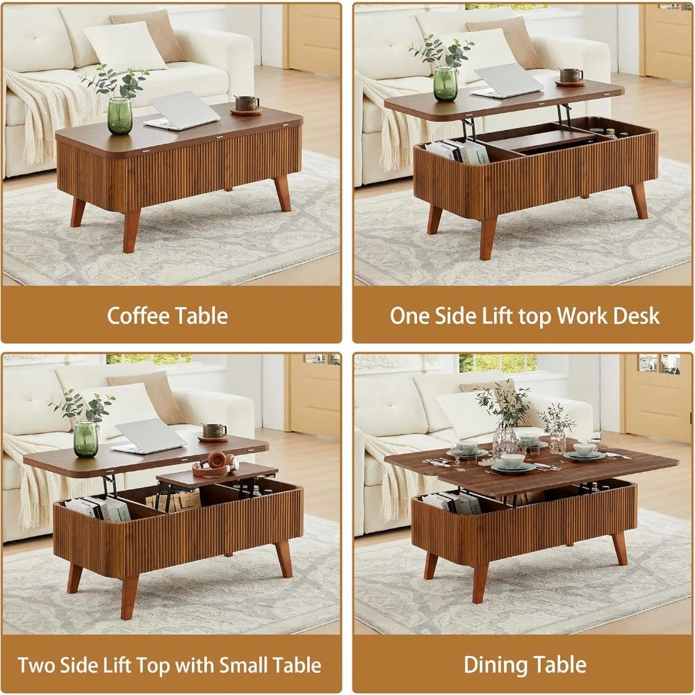 FlexForm Fluted Lift-Top Table